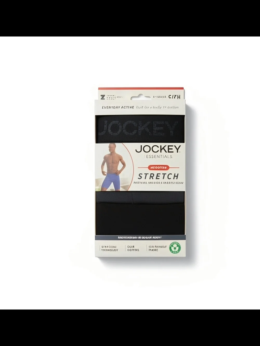 Jockey Men's Black Stretch Boxer Briefs Pack